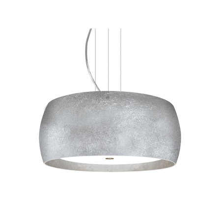 Besa Lighting Pogo Pendant, Silver/Inner Silver Foil, Satin Nickel, 3x11W LED 1KV-POGOSS-LED-SN